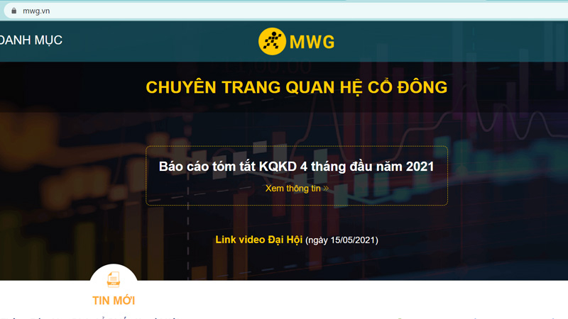 Trang giới thiệu sản phẩm của doanh nghiệp